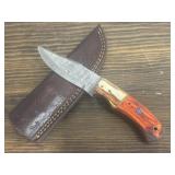 Damascus Knife & Sheath