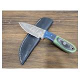Handmade Damascus Steel Knife w/ Sheath