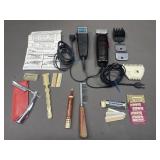 Vintage Wahl & Oster Shears-Straight Razor & more
