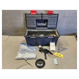 Black Plastic Tool Box & Contents