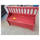 Red Toy Box Bench