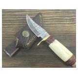 Damascus Knife & Sheath