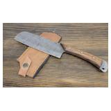 Handmade Damascus Steel Knife w/ Sheath