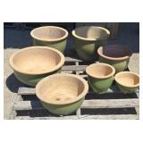 Green Ceramic Planter Pots