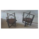 2 - Matching Side Glass Top Tables