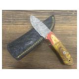 Damascus Knife & Sheath