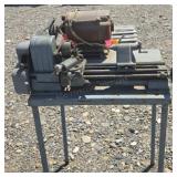 GE Steel Lathe w/ Table and Motor