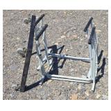White Metal Saw Horses & Dolly Frame