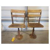2 - Vintage School Chairs