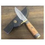 Damascus Knife & Sheath