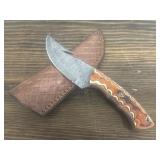 Damascus Knife & Sheath