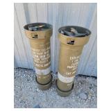 2-- Metal Military Powder Cans