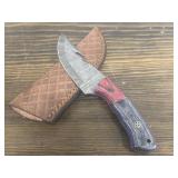 Damascus Knife & Sheath