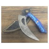 Damascus Knife & Sheath