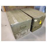 2 - Aluminum Military Trunks