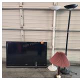 52" Sony Flat Screen TV with Remote & Lamps