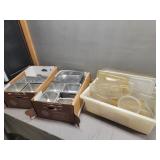Variety of Aluminum Hot/Cold Serving Dishes & Lids