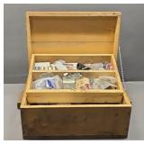 Wood Box w/ Boat Motor Parts