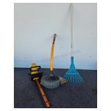 Craftsman Hedge Trimmer, Ryobi Blower Head, Rake