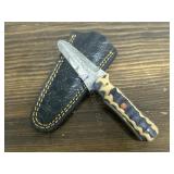 Damascus Knife & Sheath