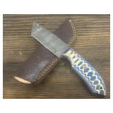 Damascus Knife & Sheath
