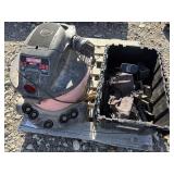 Shop Vac/ Tote with vise and Misc Shop Items