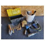 Bucket of Air Tools / Small Toolbox w/ Tools
