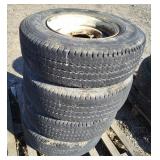 Four 9.50R16.5 Bridgestone Tires w/ Rims