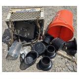 Crate & Bucket of Misc Items