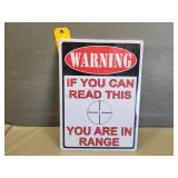 Metal Warning Sign - Novelty