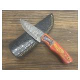 Damascus Knife & Sheath