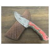 Damascus Knife & Sheath