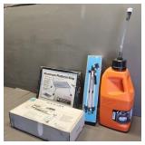 Tripod, Aluminum Steps, Stabilizers, Gas Can