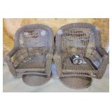 2-- Swivel Outdoor Chairs & Repair Kit