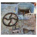 Wash Tub/ Vintage Tool Heads