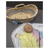 Vintage GooGoo Kids Hand Puppet with Basket in Box