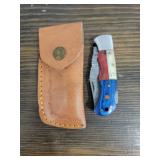 Handmade Damascus Steel Knife w/ Sheath