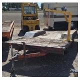 Tandem Axle Flatbed Trailer w/ Crane
