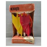 Vintage Eagle Lawn Darts Game In Box