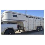 1989 Circle J Rancher 7 X 16 Livestock Trailer