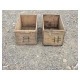2-- Vintage Wood Boxes