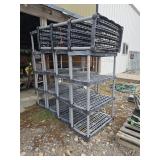 5-- Stackable Plastic Shelves