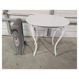 Electric Heater & White Table