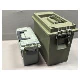 2 - Plastic Ammo Cans (large & small)
