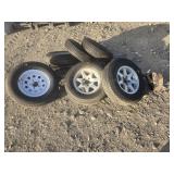 2 - Trailer Axles with Tires