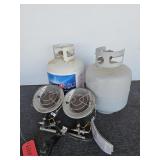 Propane Heater Attachment, 2 Propane Tanks