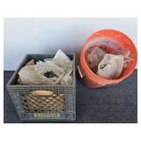 Crate & Bucket of Building Screws