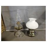 2 - Vintage Hurricane Lamps ---- EMPTY PLEASE
