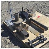 Pallet of Reels, Iron, Cone Rack