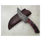 Damascus Knife & Sheath